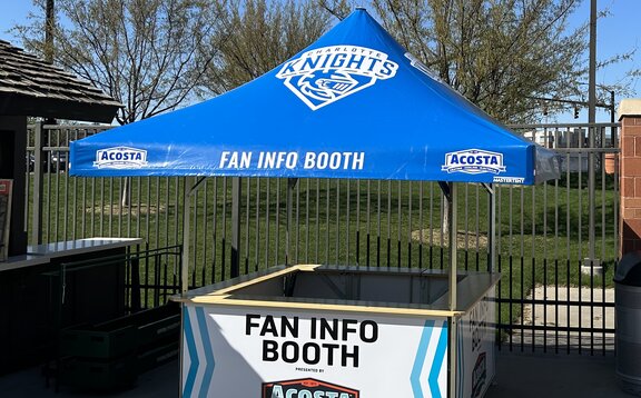 Charlotte Knights Baseball team fan info booth pavilion. 