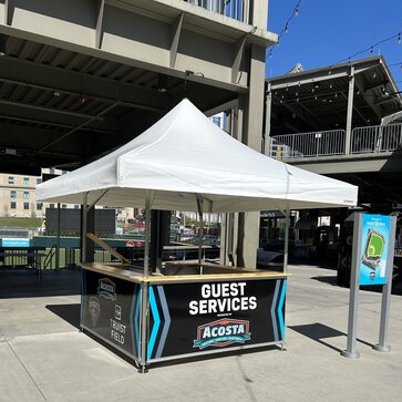 Charlotte Knights Baseball team guest services pavilion. 
