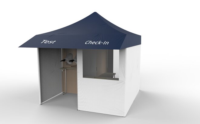 Covid-19 Test station 3x3 m with awning by Mastertent