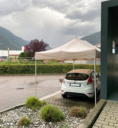 Car park clearance tent