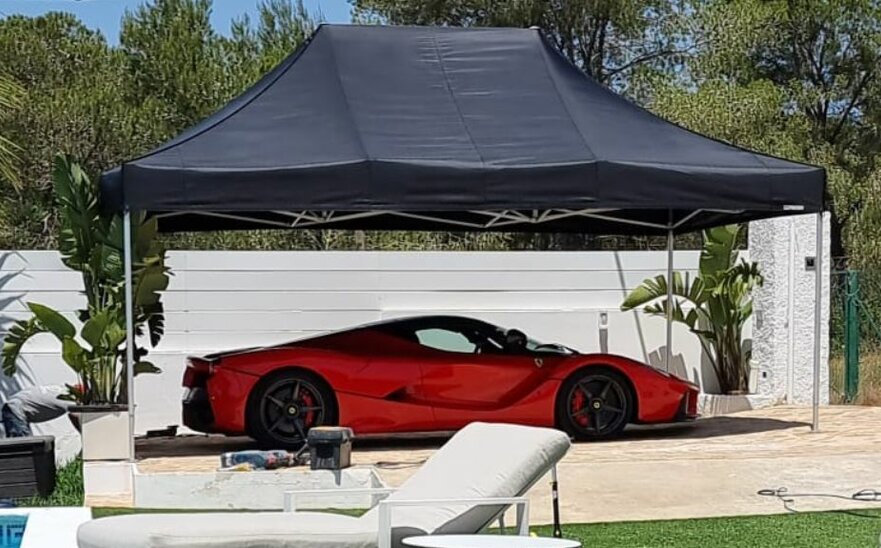 Car Tent Mastertent with Red Ferrari