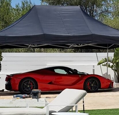 Car Tent Mastertent with Red Ferrari