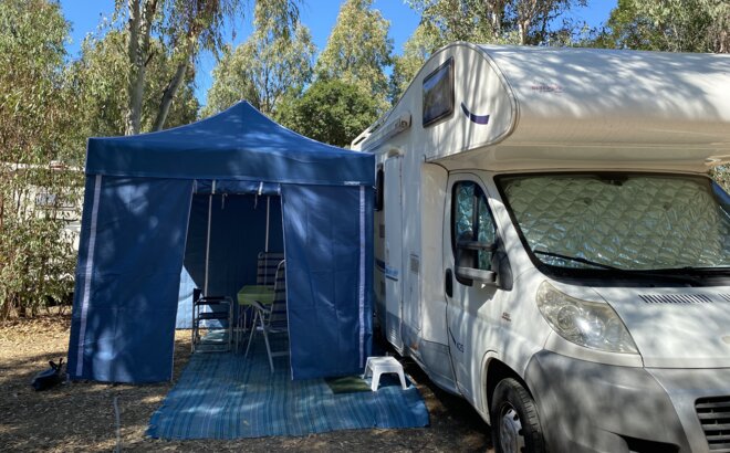 ▻ Wetterfester Camping Pavillon als Wohnwagen Vorzelt