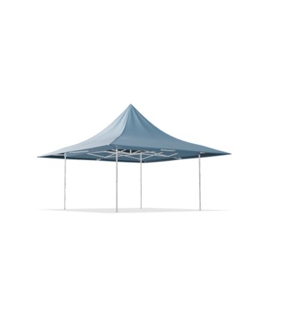 Gazebo 4x4 m with blue roof and awning from MASTERTENT 