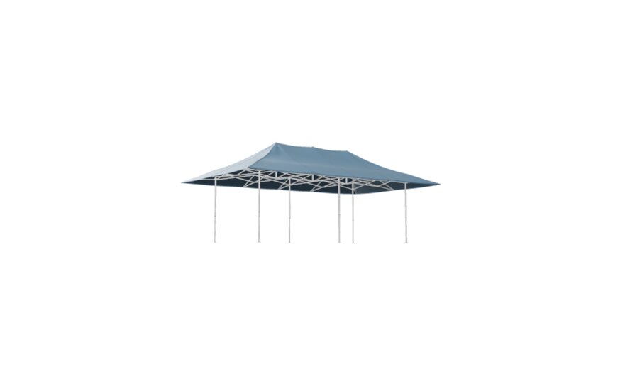 Gazebo 6x3m with blue roof and awning from MASTERTENT 