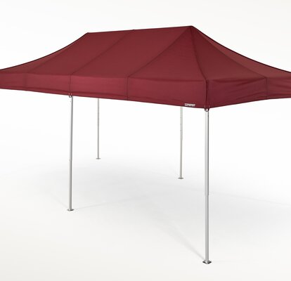 Roter Faltpavillon 6x3 m der Serie 2 von Mastertent.